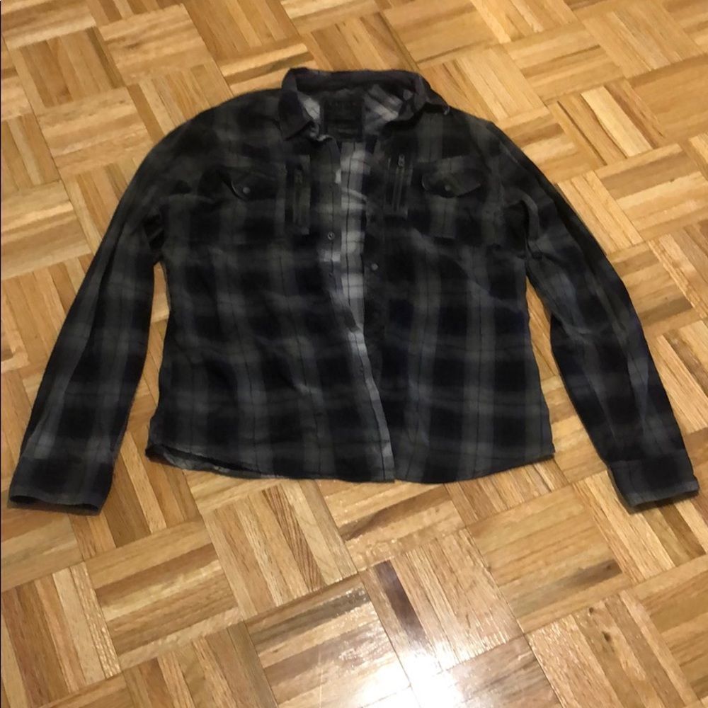 Guess plaid button down shirt